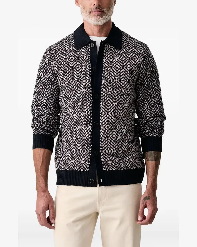 Lindbergh geometric-patterned cardigan - Blau Blau
