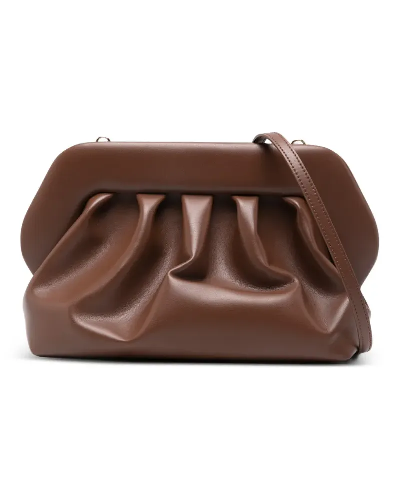 THEMOIRÈ Bios gathered clutch bag - Braun Braun