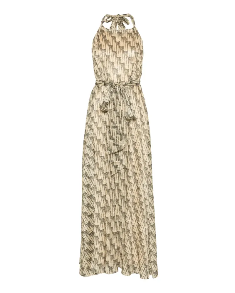 SIYU Ars Maxikleid mit Bindegürtel - Gold Gold
