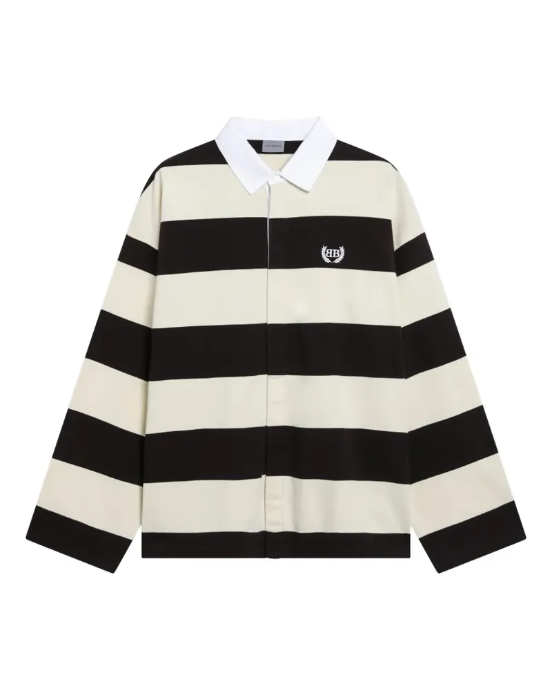 Balenciaga striped polo shirt - Braun Braun