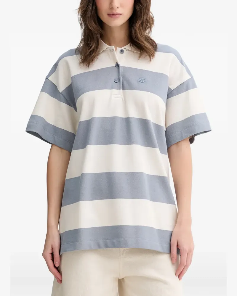 MUNTHE Gestreiftes Baelfire Poloshirt - Blau Blau