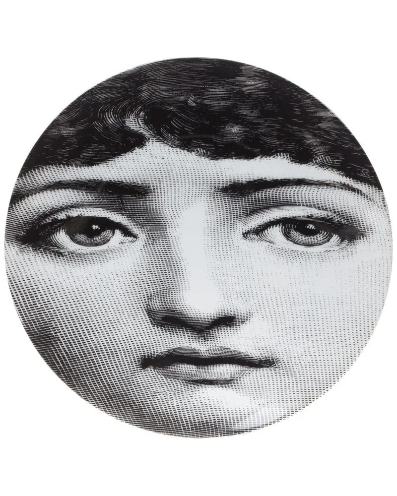 Fornasetti Wandteller mit Frauengesicht - Weiß Weiß