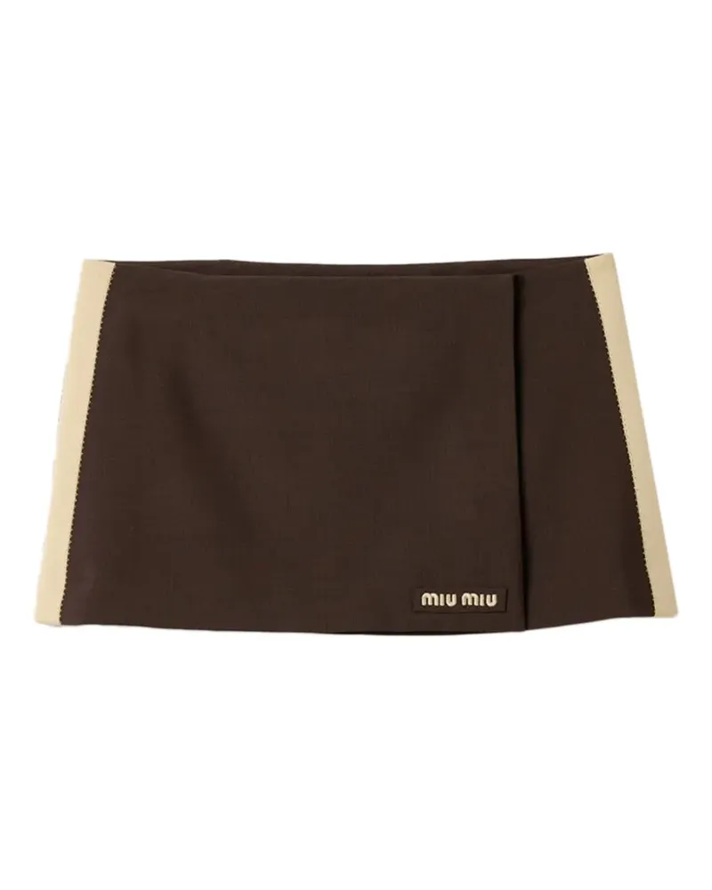 Miu Miu Minirock aus Mohair - Braun Braun