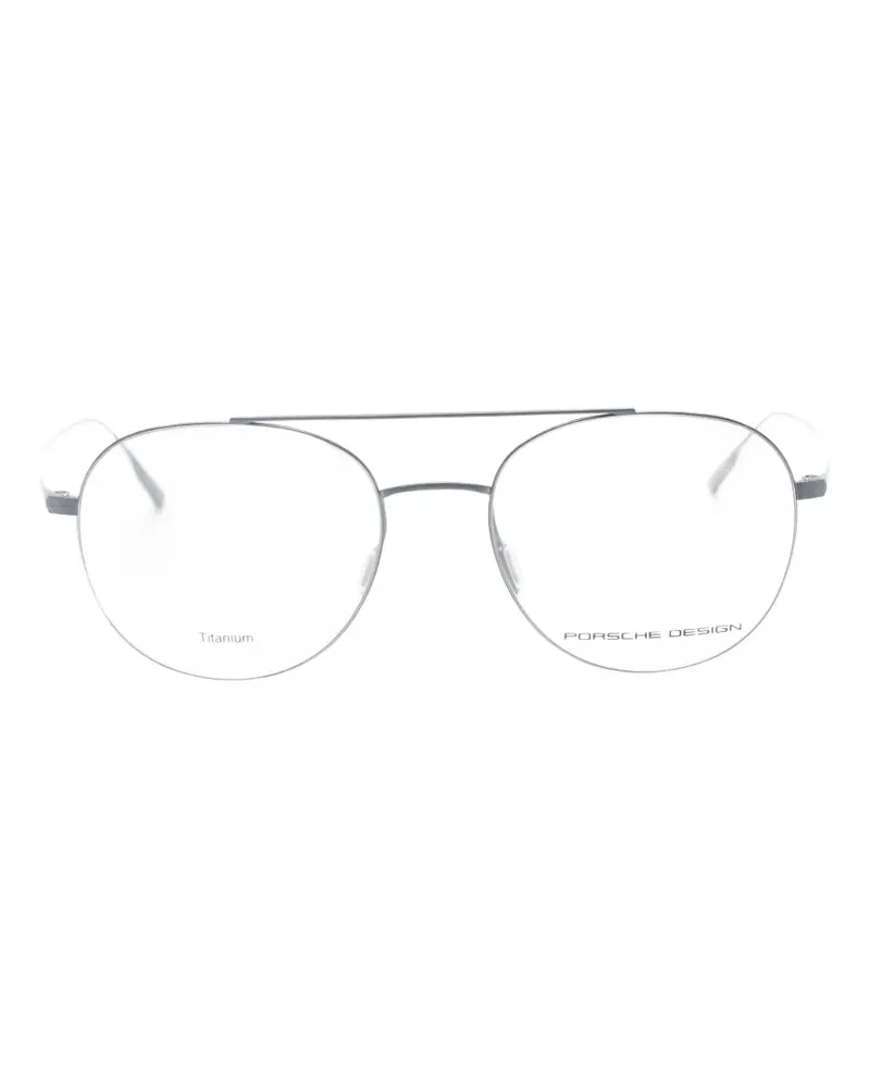 Porsche Design double-bridge pilot-frame glasses - Grau Grau
