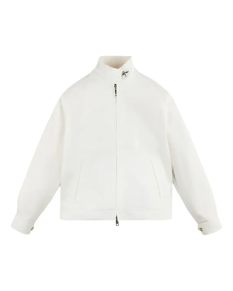 Fay Bomberjacke mit Gancini-Detail - Weiß Weiß