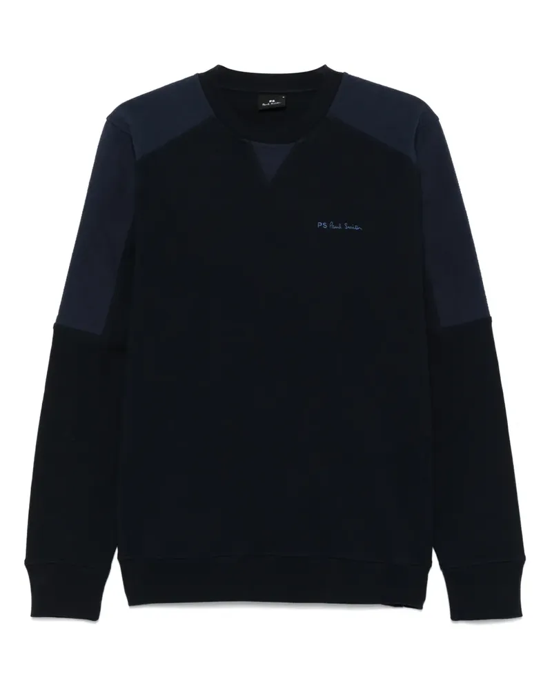 Paul Smith Sweatshirt mit Seersucker-Einsatz - Blau Blau