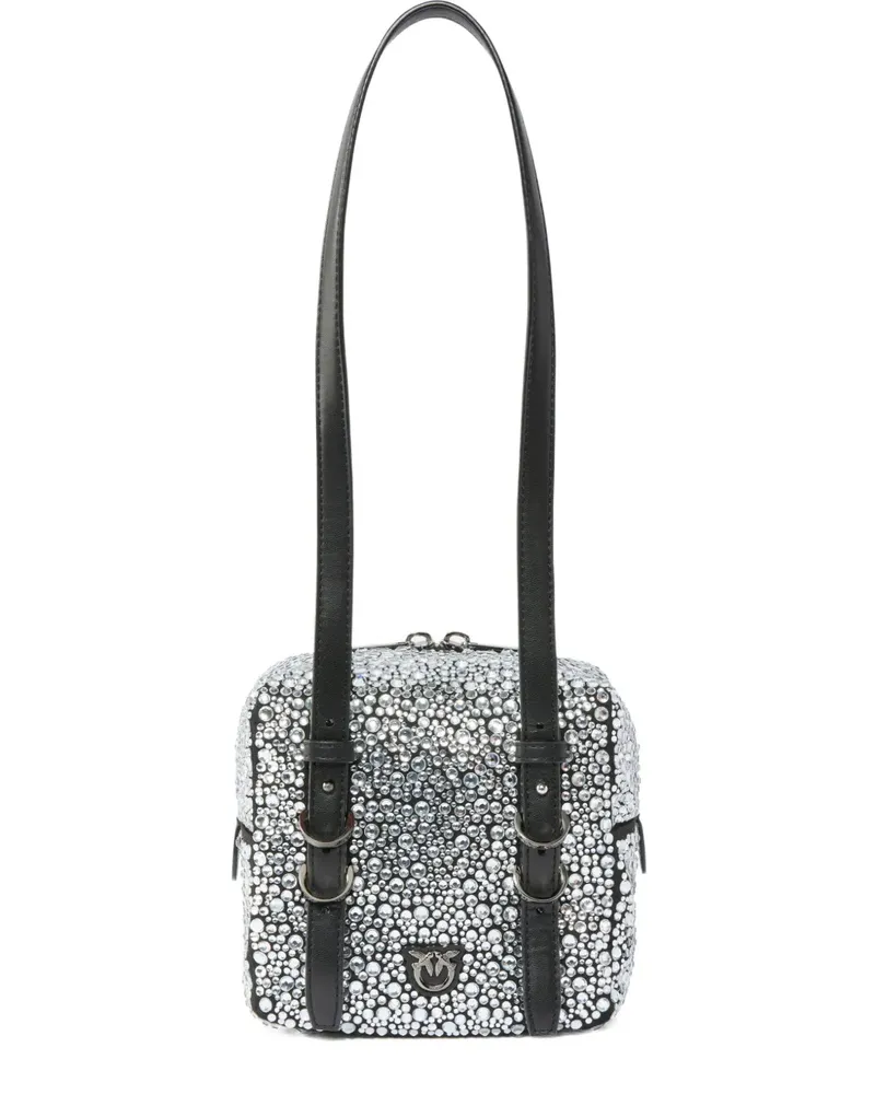 Pinko Schultertasche mit Strass - Schwarz Schwarz