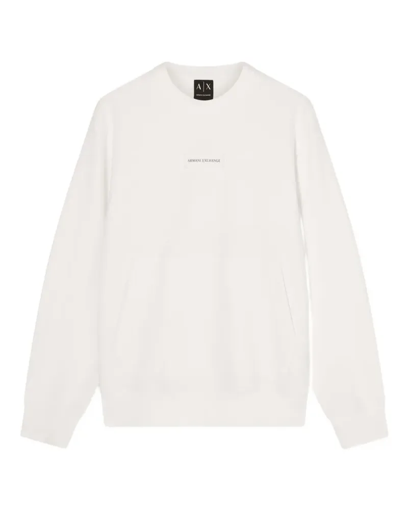Armani Exchange logo-patch sweater - Weiß Weiß