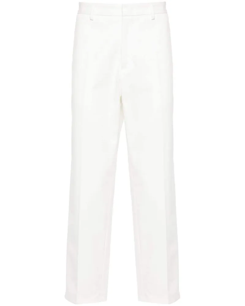 Jil Sander Tapered-Hose aus Gabardine - Weiß Weiß