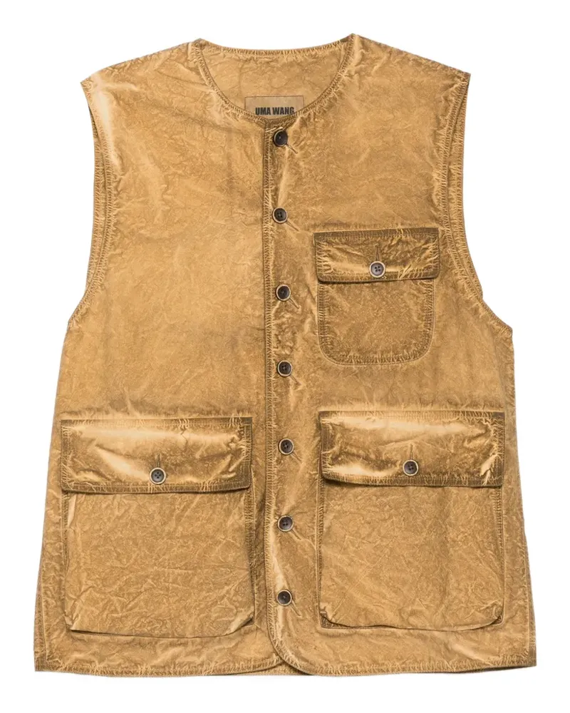 Uma Wang button flap-pocket vest - Nude Nude