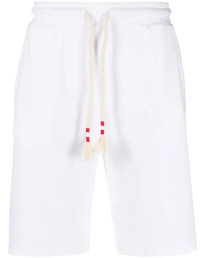 MC2 Saint Barth Bermudas mit Logo-Patch - Weiß Weiß