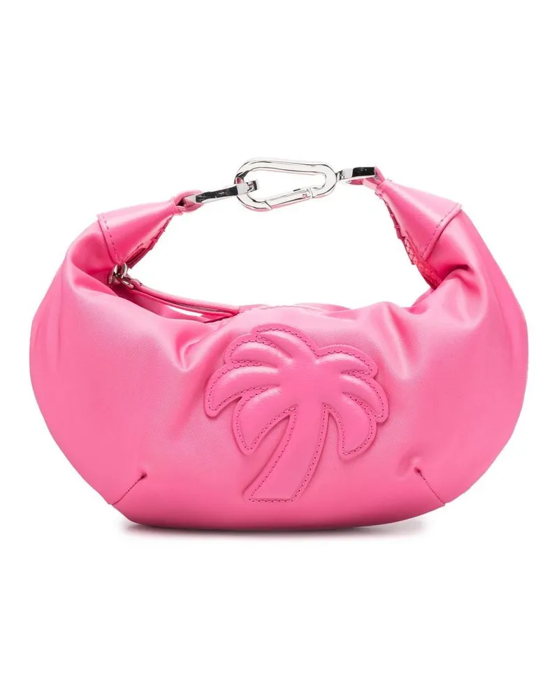 Palm Angels Schultertasche mit Logo-Schild - Rosa Rosa