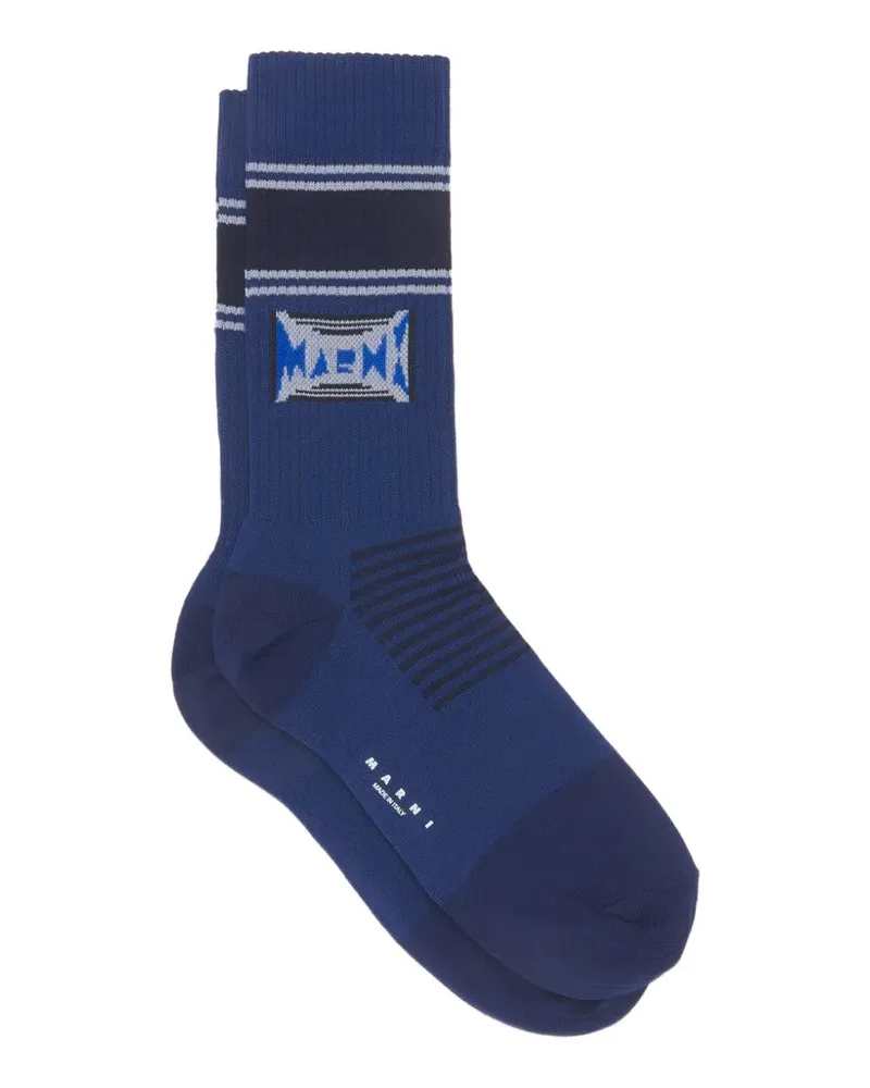 Marni striped cotton socks - Blau Blau
