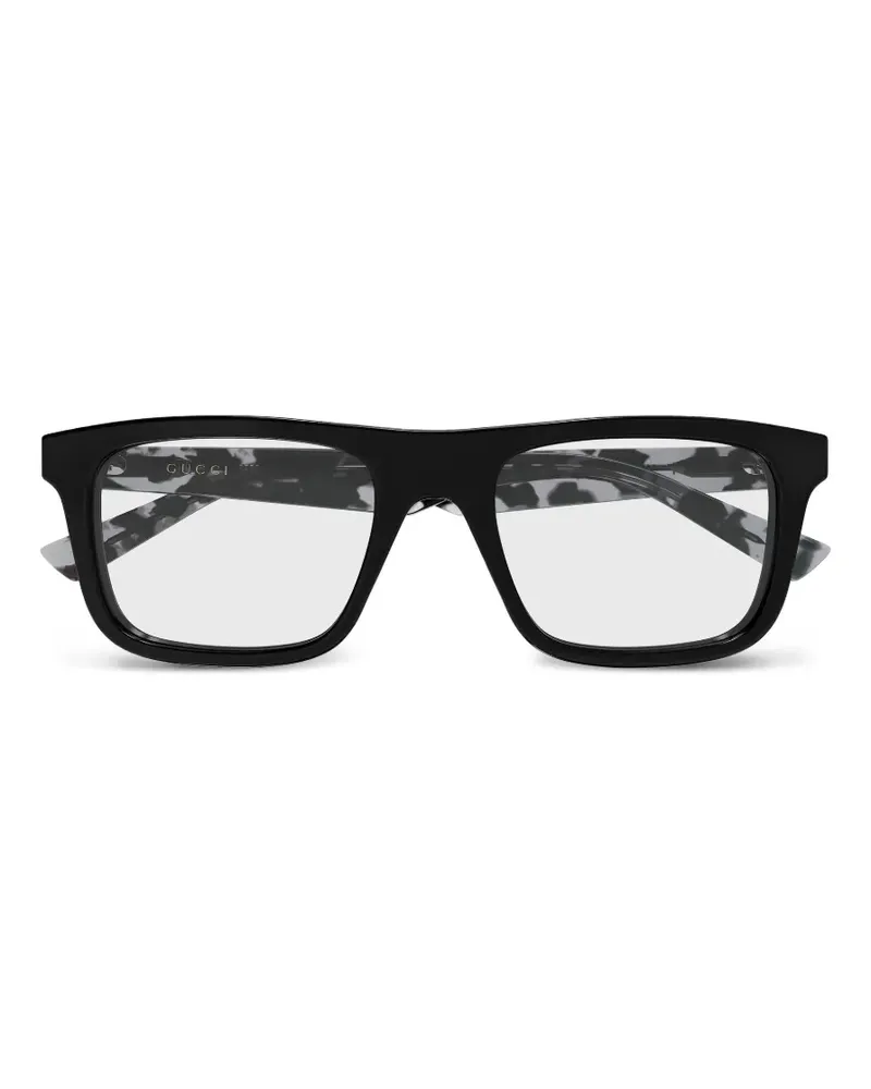 Gucci rectangle-frame glasses - Schwarz Schwarz