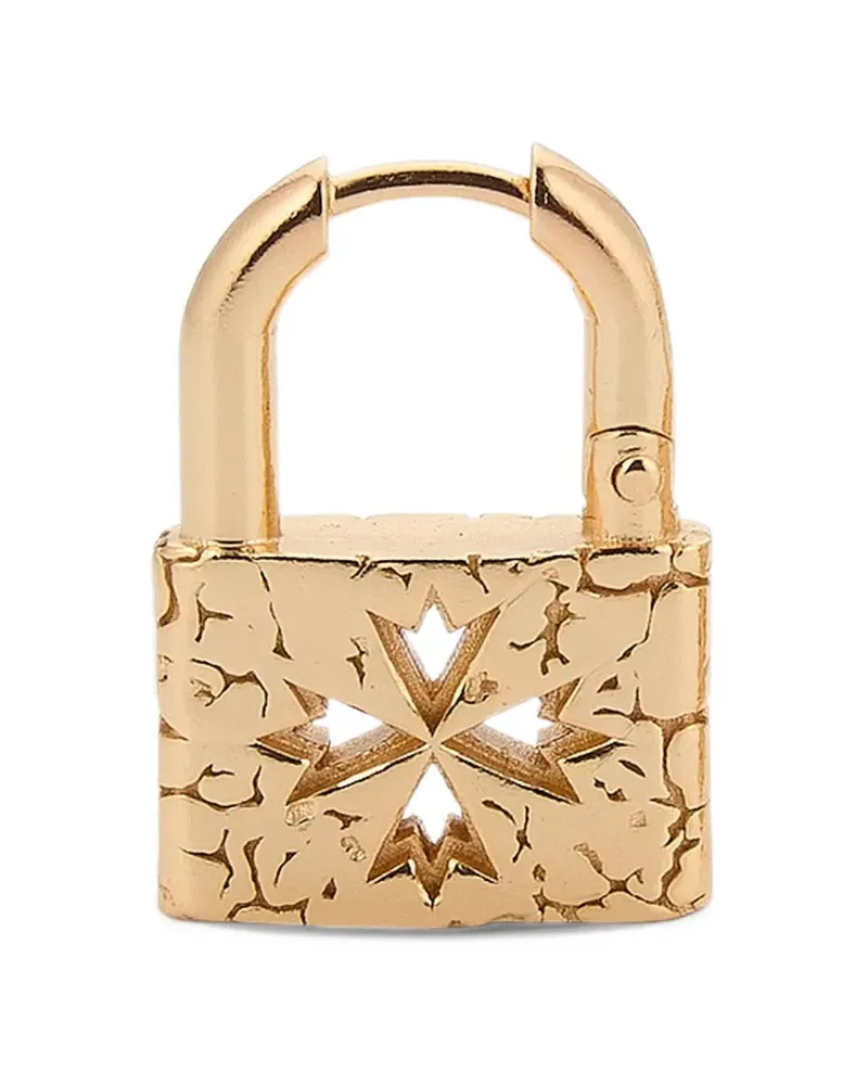 Emanuele Bicocchi logo-engraved padlock earring - Gold Gold