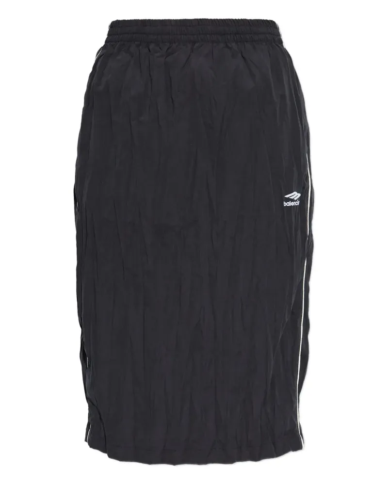 Balenciaga pleated midi skirt - Schwarz Schwarz