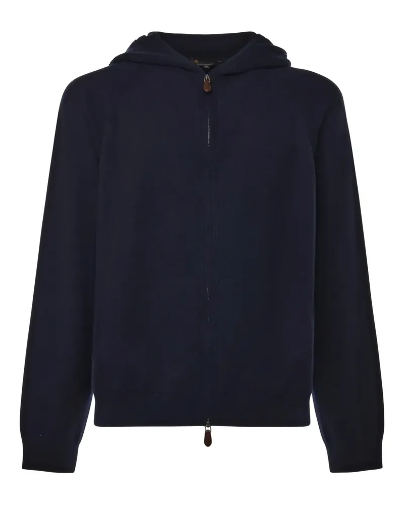 Loro Piana Kapuzenjacke mit Reißverschluss - Blau Blau
