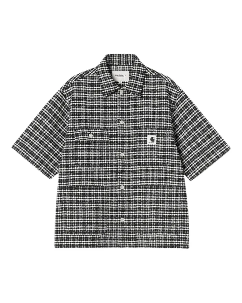 Carhartt WIP Kariertes Michigan Waffelhemd - Schwarz Schwarz