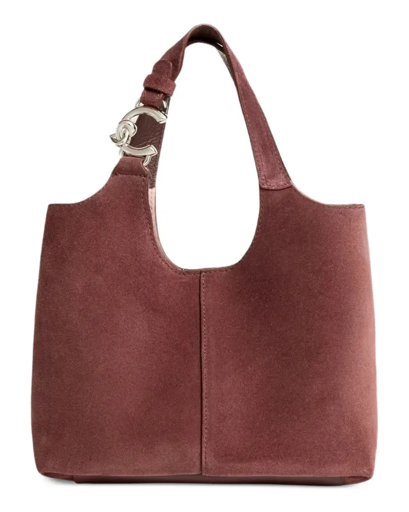 Coccinelle Kleine C-Easy Tote Bag aus Wildleder - Rot Rot