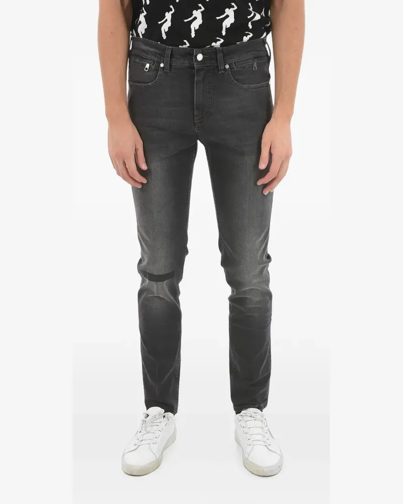 Neil Barrett skinny fit faded jeans - Schwarz Schwarz
