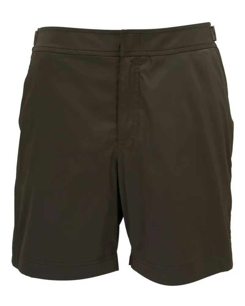 Orlebar Brown Bulldog Badeshorts mit geradem Bein Grün