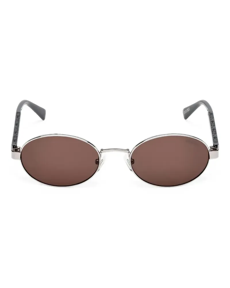 Guess Sonnenbrille mit ovalem Gestell - Silber Silber