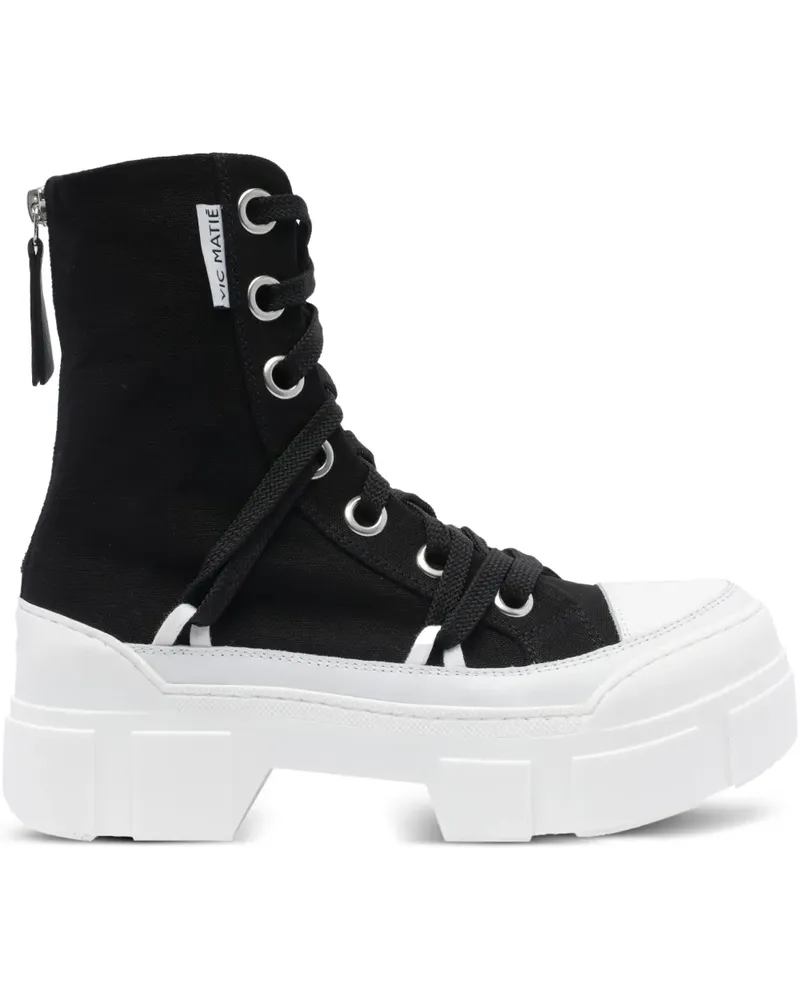 Vic Matié Plateau-Sneakers aus Canvas - Schwarz Schwarz