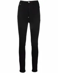 Philipp Plein Taillenhohe Skinny-Jeans Schwarz