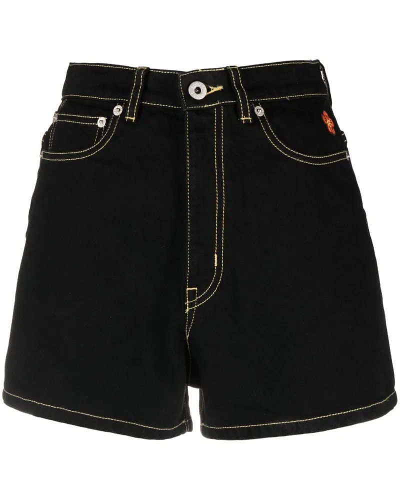 Kenzo Jeans mit Kontraststickerei - Schwarz Schwarz