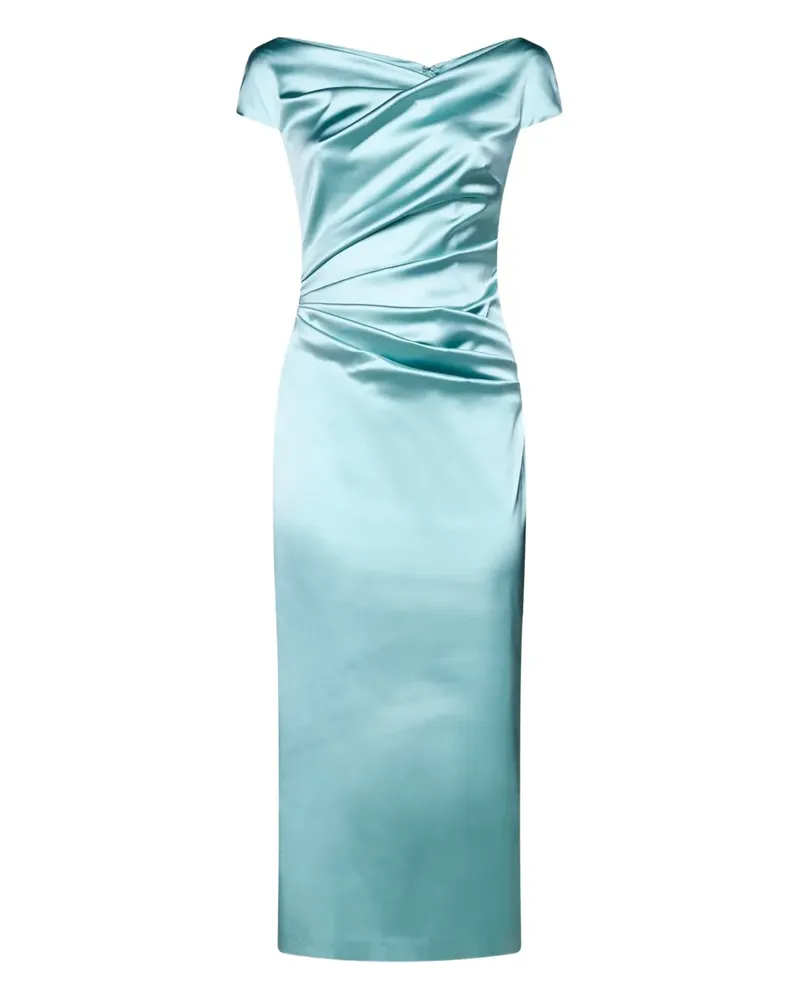 Talbot Runhof Midikleid mit drapierten Akzenten - Blau Blau