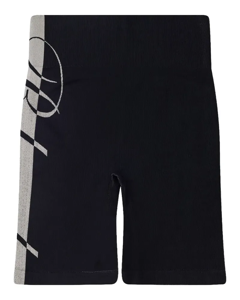 RHUDE Shorts mit Logo-Strick - Schwarz Schwarz