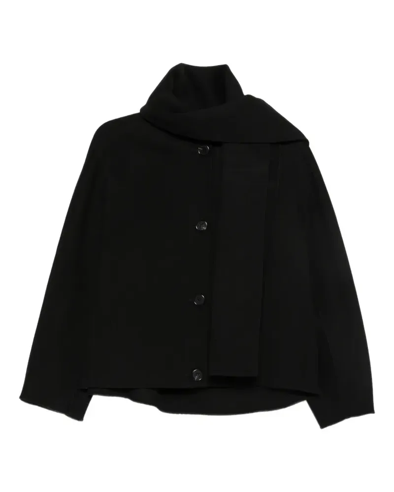 Max Mara Geknöpfte Jacke - Schwarz Schwarz