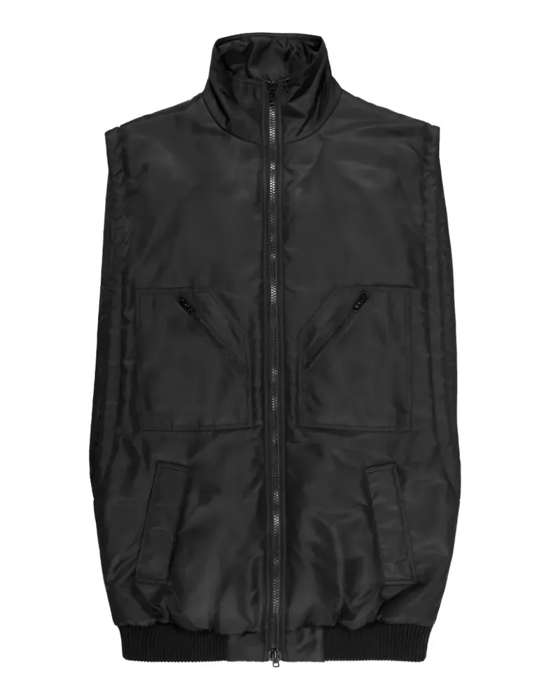 Maison Margiela zip-up gilet - Schwarz Schwarz
