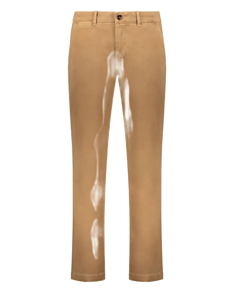 MOORER button-fastening trousers - Braun Braun