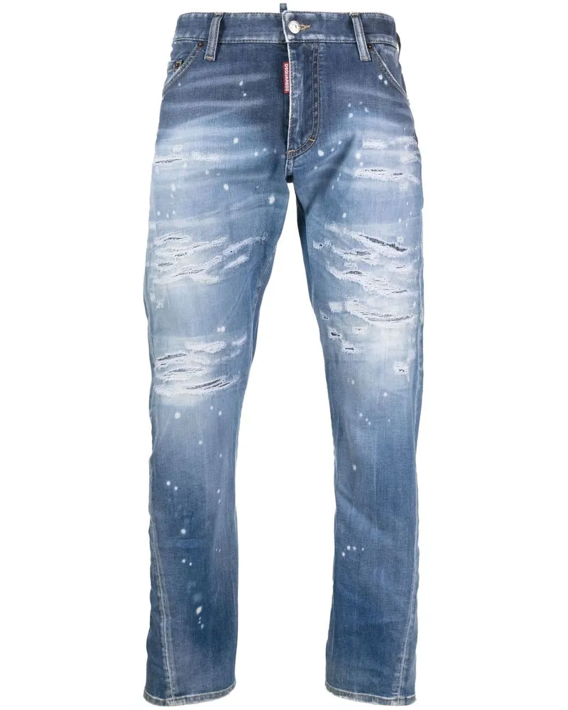 Dsquared2 Slim-Fit-Jeans im Distressed-Look - Blau Blau
