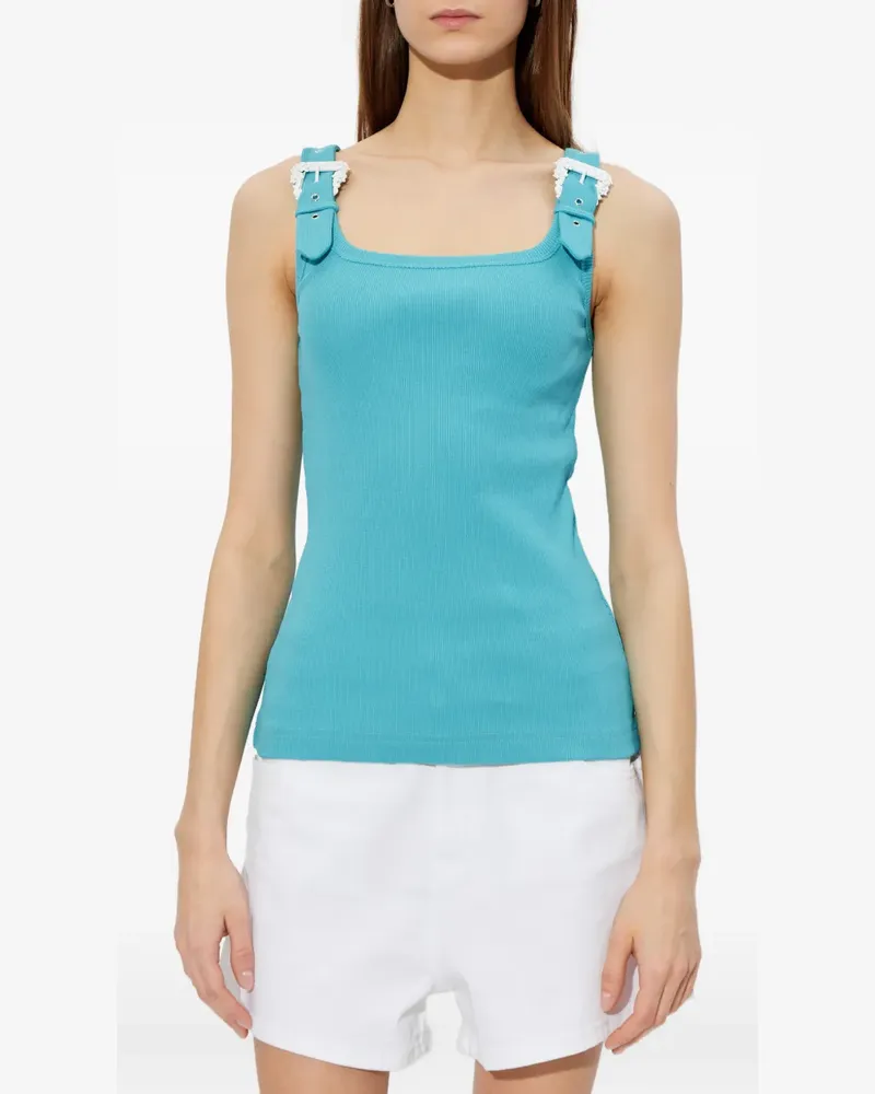 Versace Jeans Baroque-buckle tank top - Blau Blau