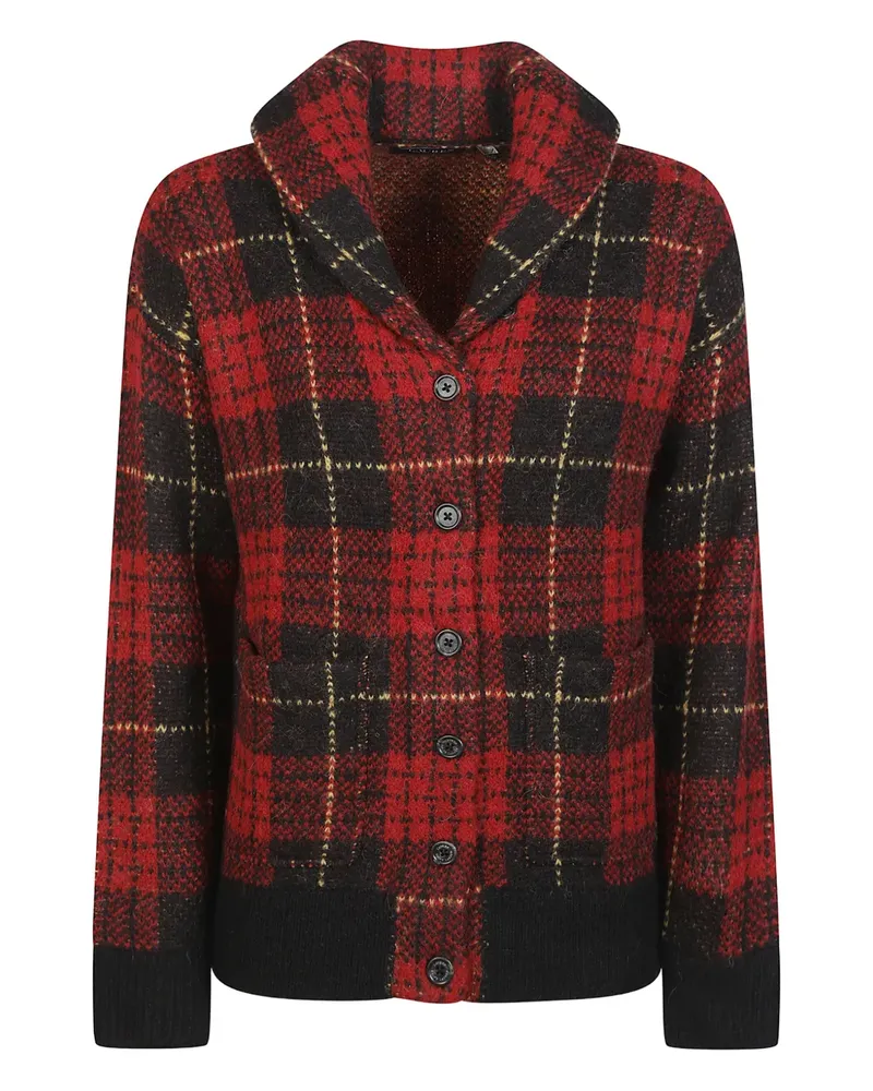 Ralph Lauren tartan shawl-collar jacket - Rot Rot