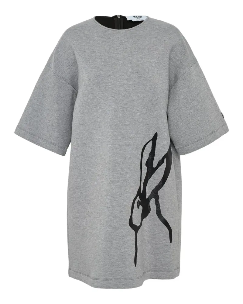MSGM rabbit print dress - Grau Grau