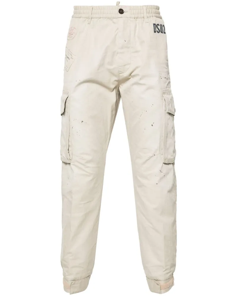 Dsquared2 D2 Stamps Tapered-Cargohose - Nude Nude