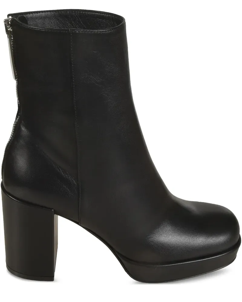 Sergio Rossi Plateau-Stiefeletten mit Reißverschlussdetail 75mm - Schwarz Schwarz