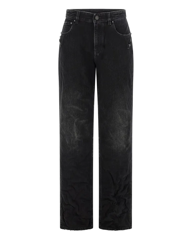 Balenciaga used-effect city jeans - Schwarz Schwarz