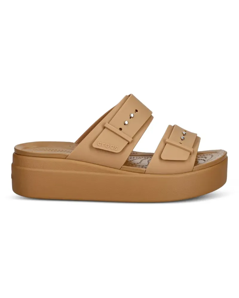 Crocs Brooklyn platform slides - Nude Nude