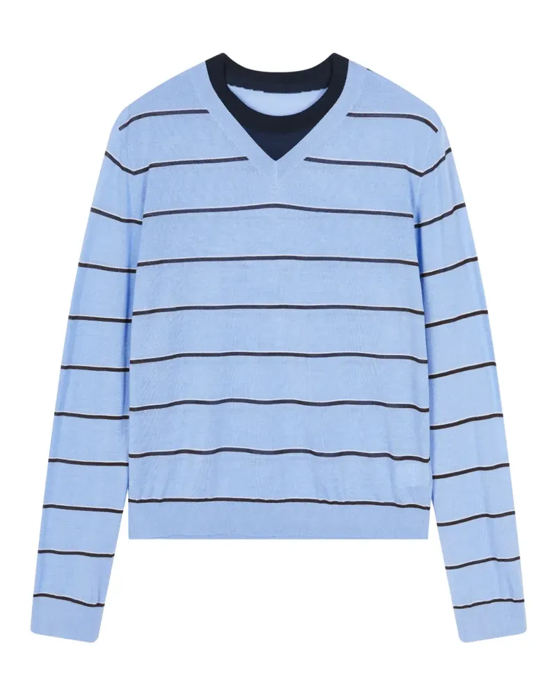 JNBY striped V-neck sweater - Blau Blau