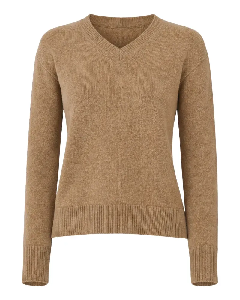 Max Mara ribbed V-neck sweater - Nude Nude