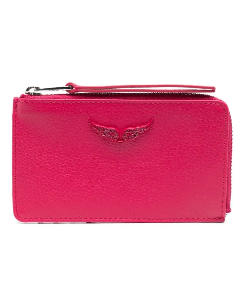 Zadig & Voltaire Portemonnaie mit Logo-Schild - Rosa Rosa