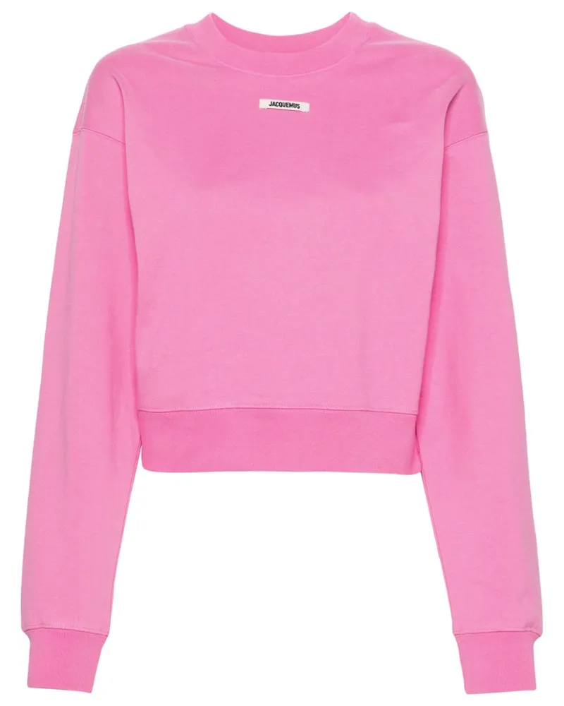 Jacquemus Sweatshirt mit Logo-Patch Rosa