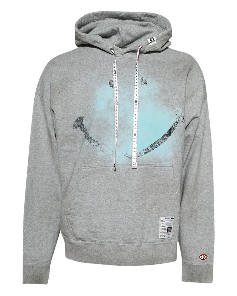 MIHARAYASUHIRO Hoodie mit Smile-Print - Grau Grau