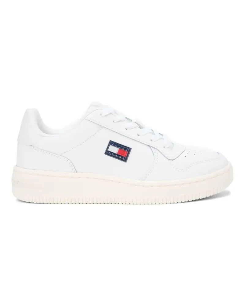 Tommy Hilfiger logo-patch perforated sneakers - Weiß Weiß