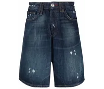 Jeans-Shorts in Distressed-Optik