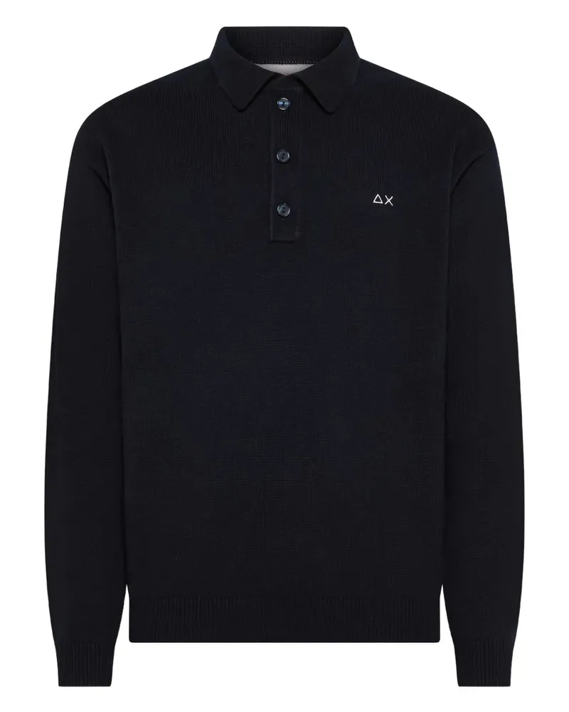 Sun68 Poloshirt mit Logo-Stickerei - Schwarz Schwarz